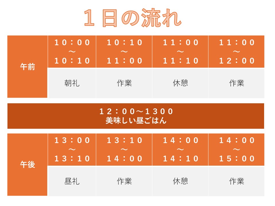 １日の流れｂ型事業所